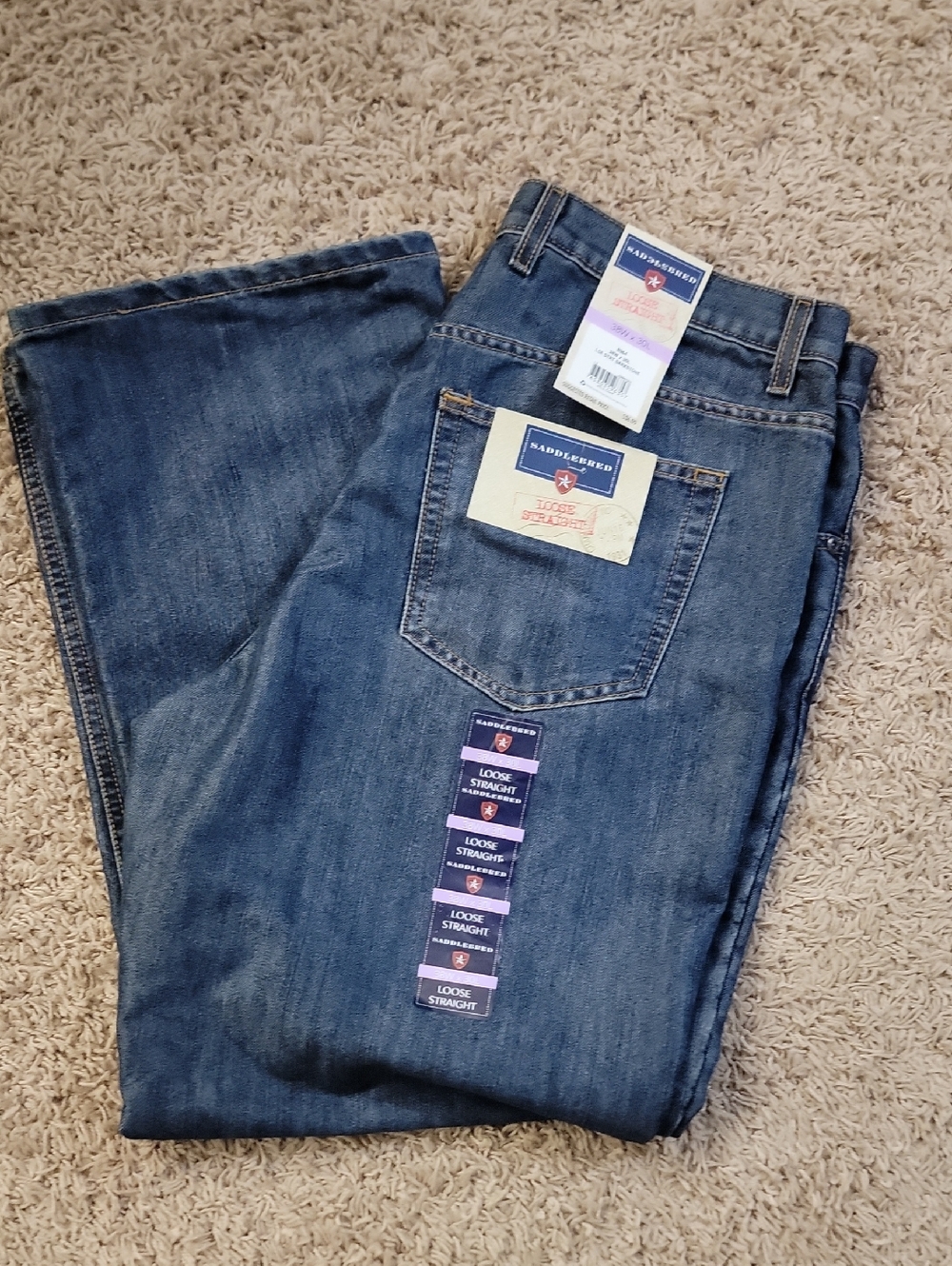Loose Straight Men’s Jeans - Blue